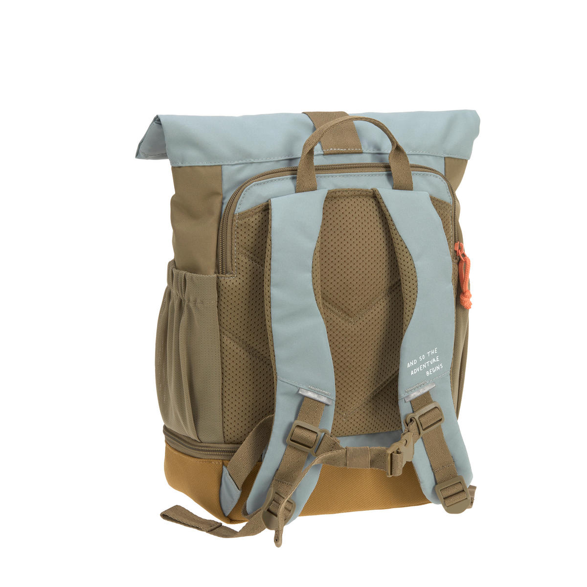 KINDERRUCKSACK Rolltop  - Olivgrün, Basics, Textil (23/11/32,5cm) - Lässig