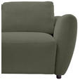 ECKSOFA  in Chenille Olivgrün  224/307 cm  - Schwarz/Olivgrün, KONVENTIONELL, Kunststoff/Textil (224/307cm) - Hom`in