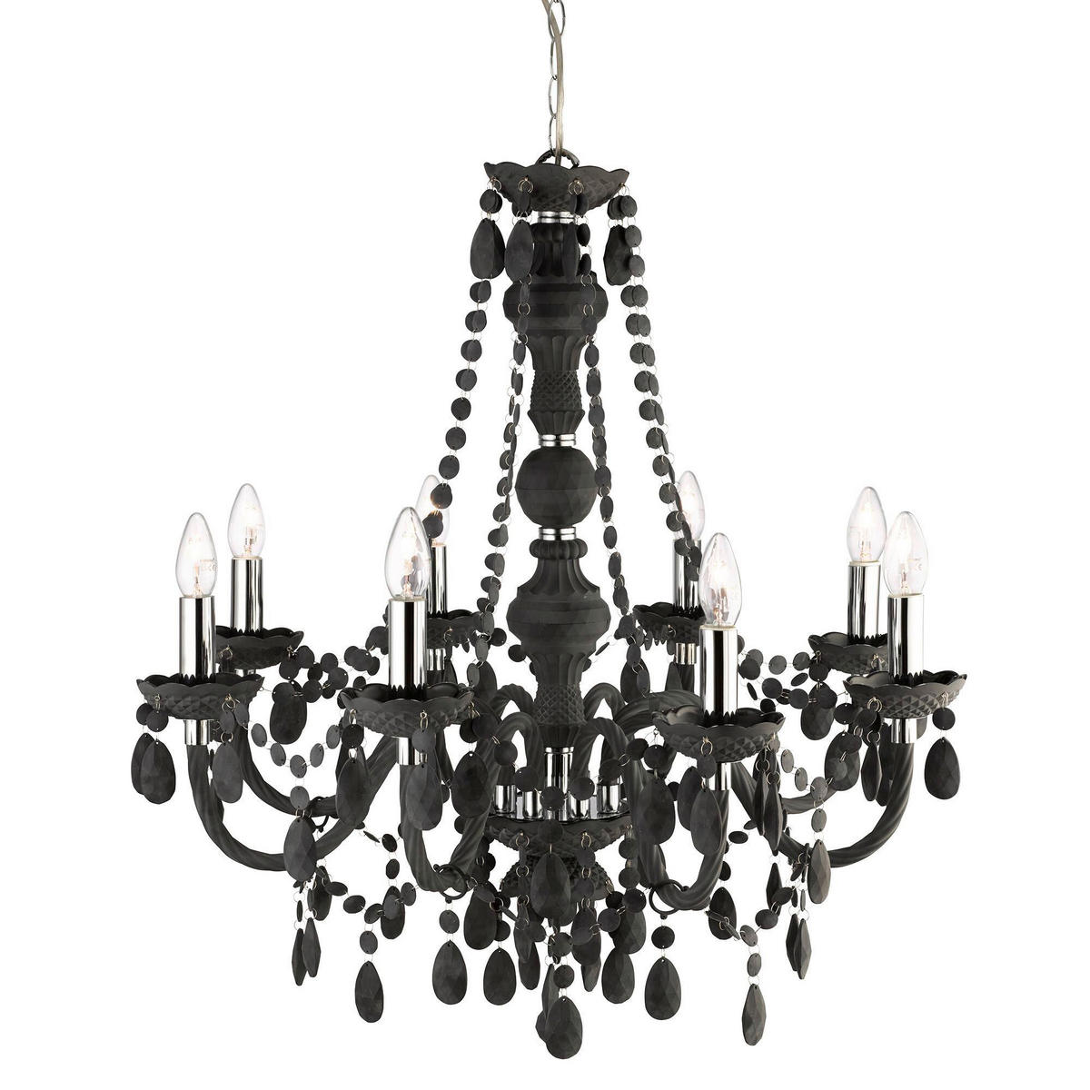 LESTENEC  Marie Therese      74/150 cm      E14 - barve kroma/siva, Trend, kovina/umetna masa (74/150cm)