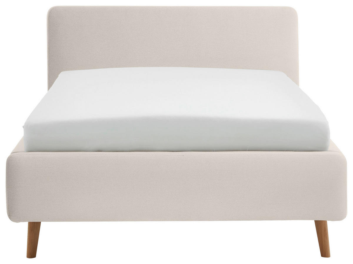 POLSTERBETT 140/200 cm  in Beige  - Eichefarben/Beige, Design, Holz/Textil (140/200cm) - Xora