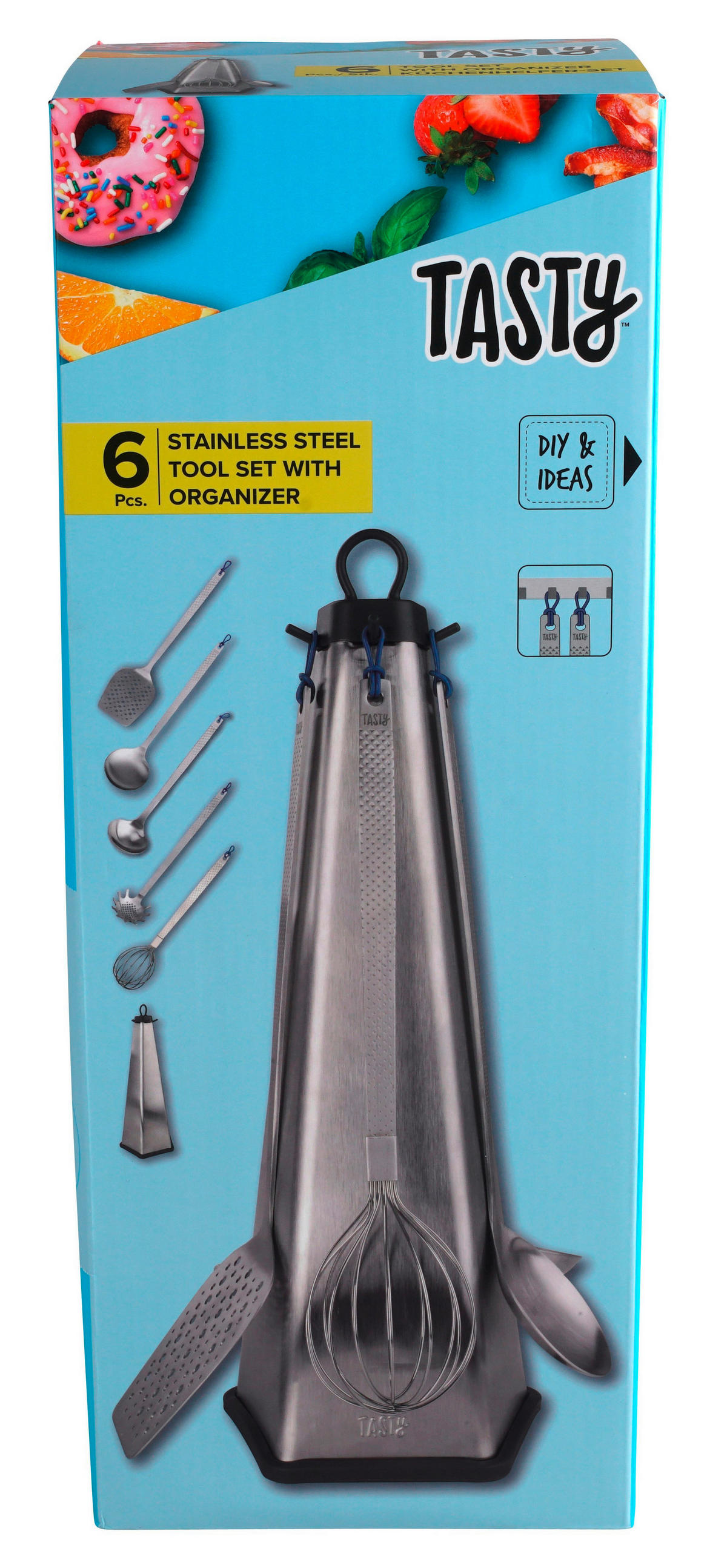 KÜCHENHELFERSET TASTY  - Blau/Silberfarben, Basics, Metall (40/18/14cm) - Fackelmann