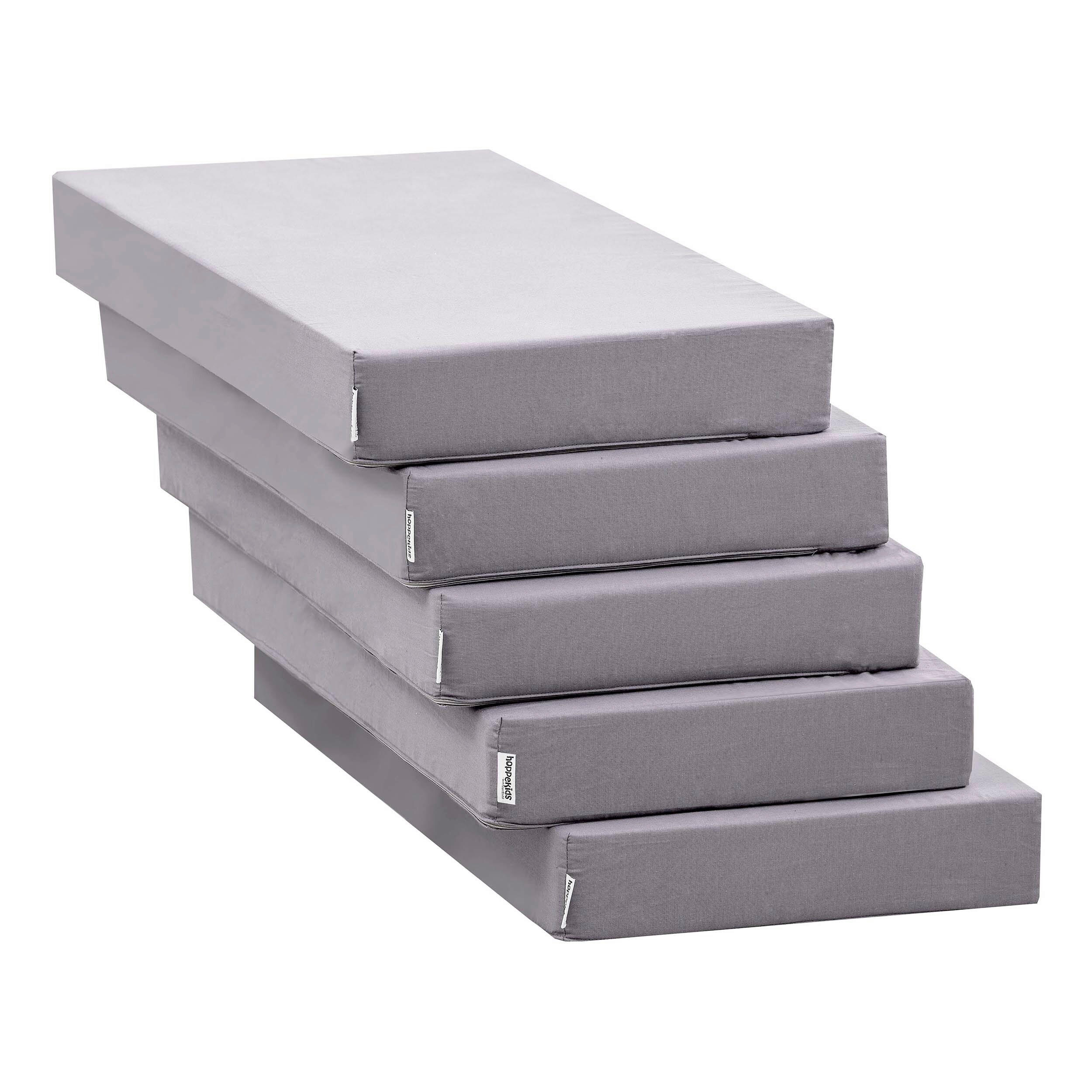 KINDERMATRATZE Höhe ca. 9 cm  - Grau, Basics, Textil (200/9/80cm) - Hoppekids
