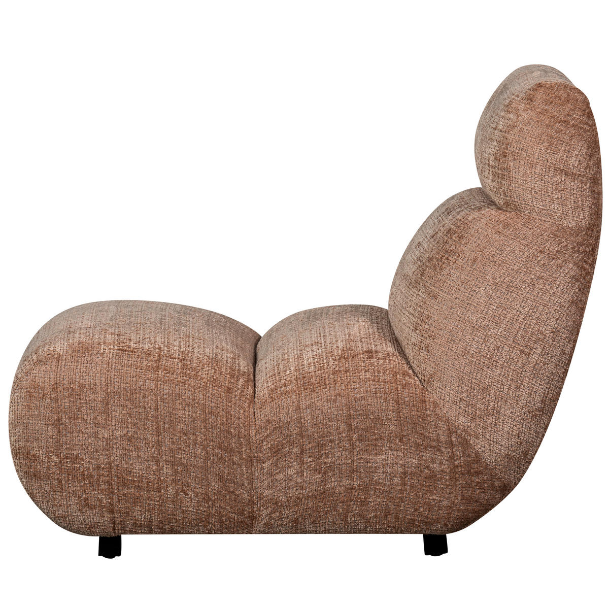 SESSEL in Chenille Beige  - Beige/Schwarz, Design, Kunststoff/Textil (75/82/96cm) - Livetastic