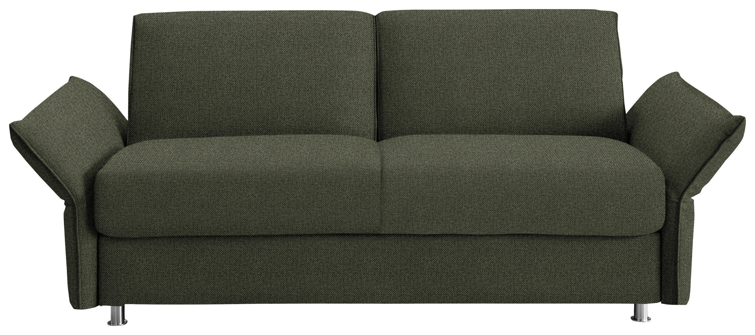 SCHLAFSOFA  in Flachgewebe Olivgrün  - Chromfarben/Olivgrün, Design, Textil/Metall (194-234/88/101cm) - Bali