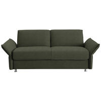SCHLAFSOFA  in Flachgewebe Olivgrün  - Chromfarben/Olivgrün, Design, Textil/Metall (194-234/88/101cm) - Bali