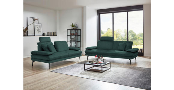 3-SITZER-SOFA in Velours Opal  - Beige/Opal, Design, Textil/Metall (222/89/104cm) - Dieter Knoll