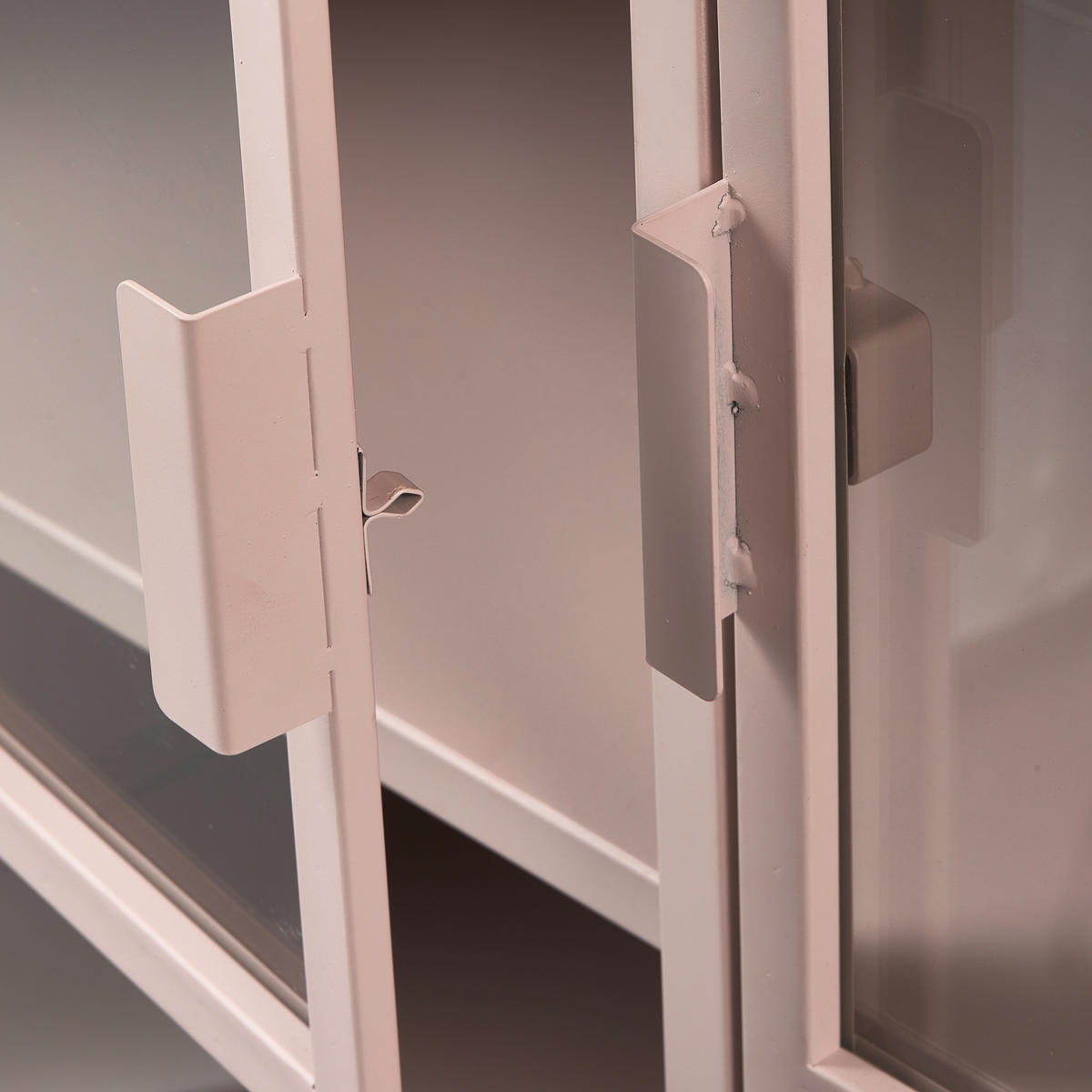 VITRINE  in Pink  - Pink, Design, Glas/Metall (110/189/43cm) - Livetastic