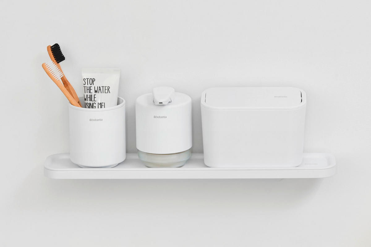 POLICA ZA KUPATILO  metal  - bela, Osnovno, metal (42.1/4.4/8.6cm) - Brabantia