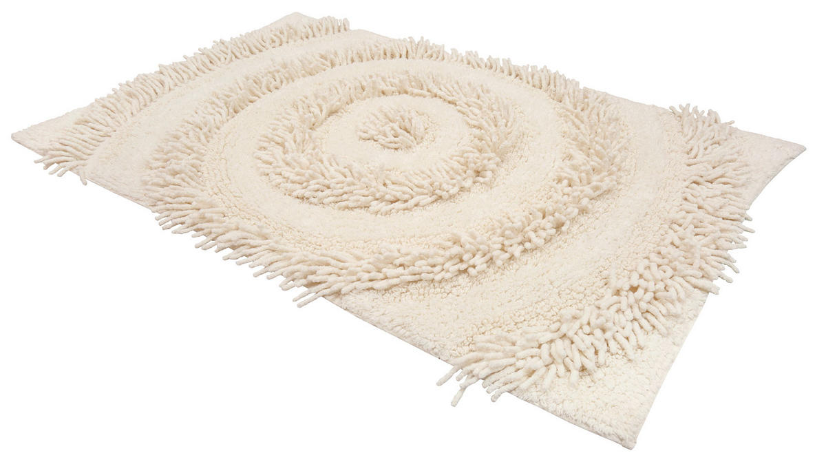 KUPATILSKA PROSTIRKA ROJ  krem 50/80 cm  - krem, Osnovno, tekstil (50/80cm) - Esposa