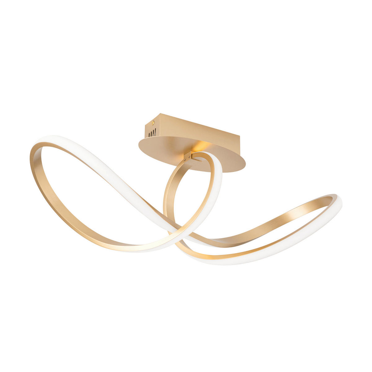 LED-DECKENLEUCHTE Circus 61/25/27 cm   - Messingfarben, Design, Kunststoff/Metall (61/25/27cm)