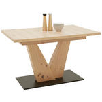 ESSTISCH Schwarz, Eichefarben rechteckig  ausziehbar, Variantenauswahl  - Eichefarben/Schwarz, Design, Holzwerkstoff (130-178/90/75cm) - Dieter Knoll