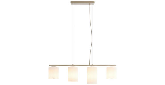HÄNGELEUCHTE 80/12/120 cm  - Sandfarben, Trend, Glas/Metall (80/12/120cm) - Novel