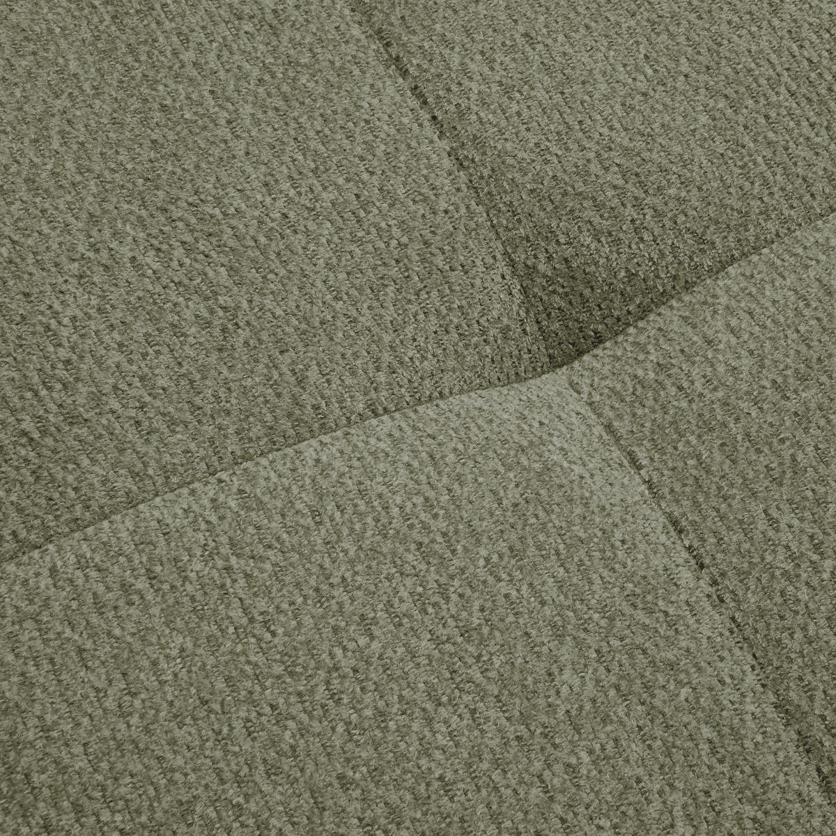 ECKSOFA in Chenille Olivgrün  - Schwarz/Olivgrün, Modern, Textil/Metall (290/182cm) - Hom`in