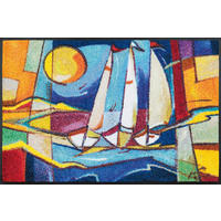 FUßMATTE 50/75 cm Sailing Home  - Multicolor, Trend, Kunststoff/Textil (50/75cm) - wash+dry