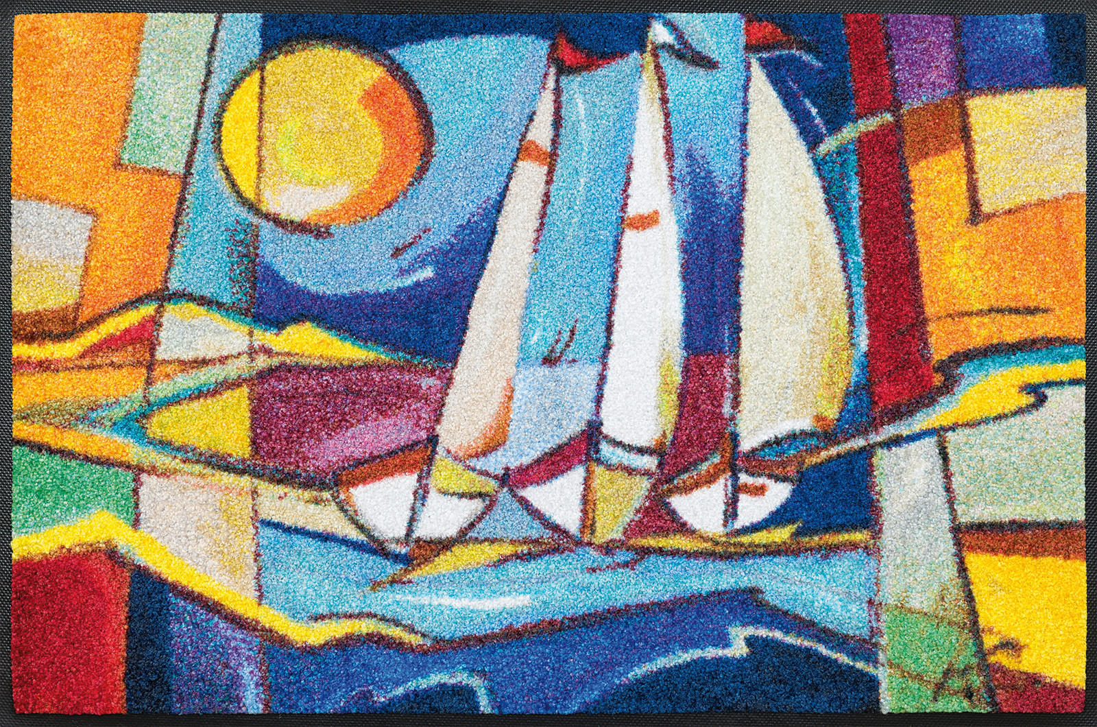 wash+dry FUßMATTE Sailing Home Mehrfarbig 50x75 cm