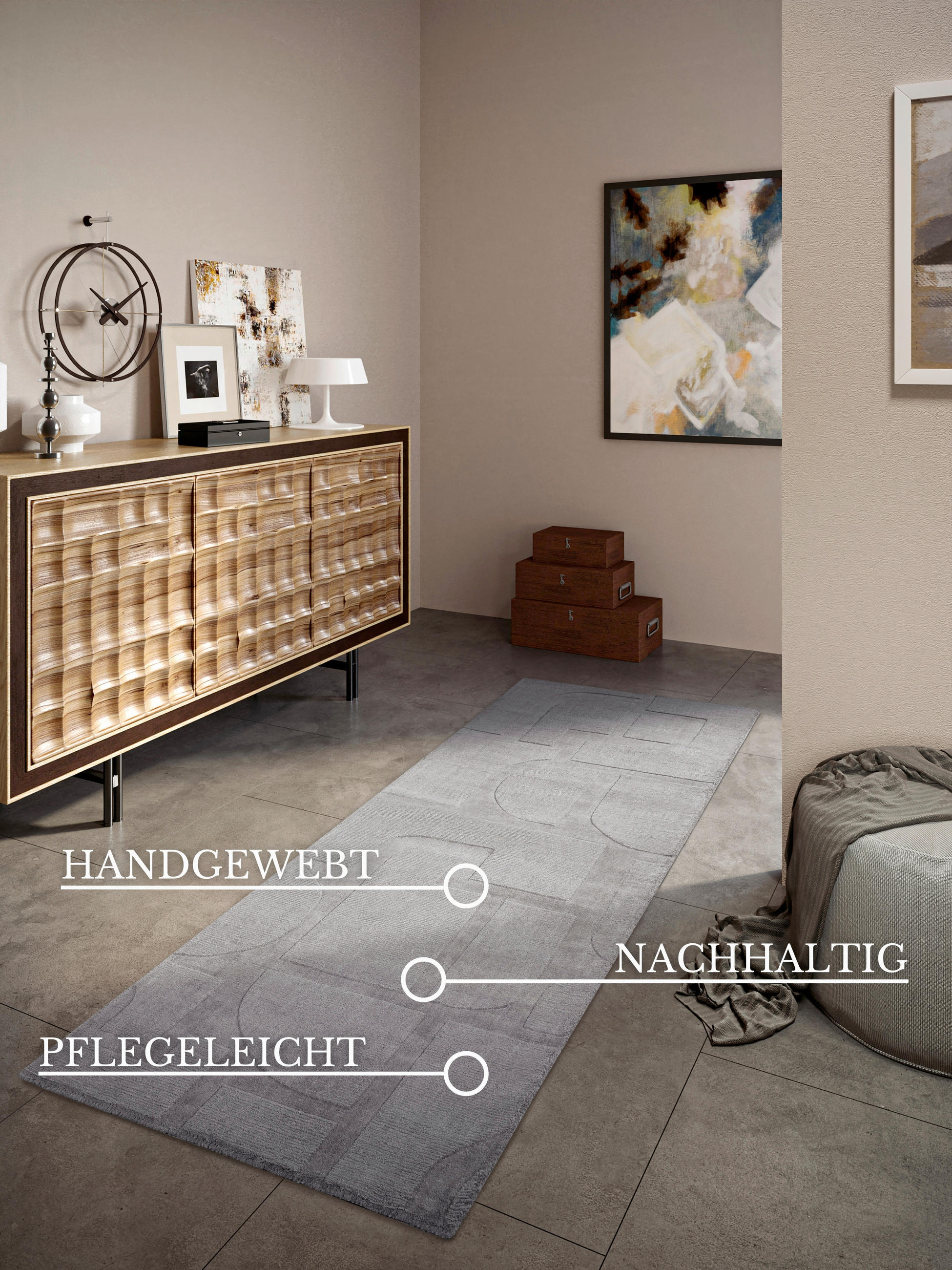 LÄUFER 80/250 cm Kollektion 1906 Grau  - Grau, Basics, Textil (80/250cm) - Villeroy & Boch