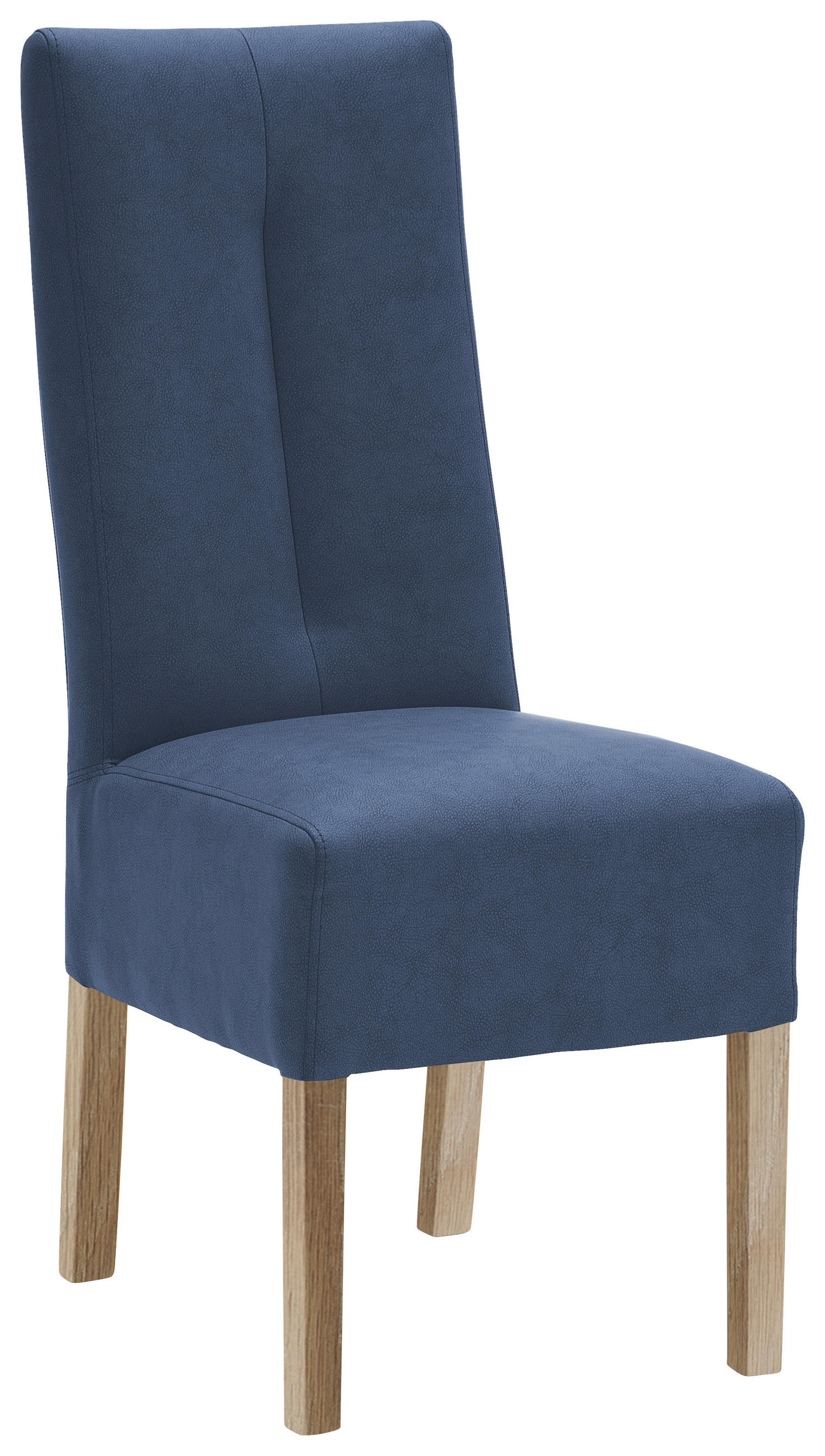 STUHL Lederlook Dunkelblau, Sonoma Eiche  - Dunkelblau/Sonoma Eiche, KONVENTIONELL, Holz/Textil (44/103/63cm) - Carryhome