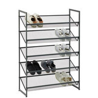 SCHUHREGAL Schwarz  - Schwarz, Basics, Kunststoff/Metall (72/102,5/30cm) - Xora