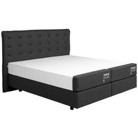 BOXSPRINGBETT 180/200 cm,  in Anthrazit, Matratze, funktional  - Anthrazit/Schwarz, Design, Holz/Textil (180/200cm) - Tempur