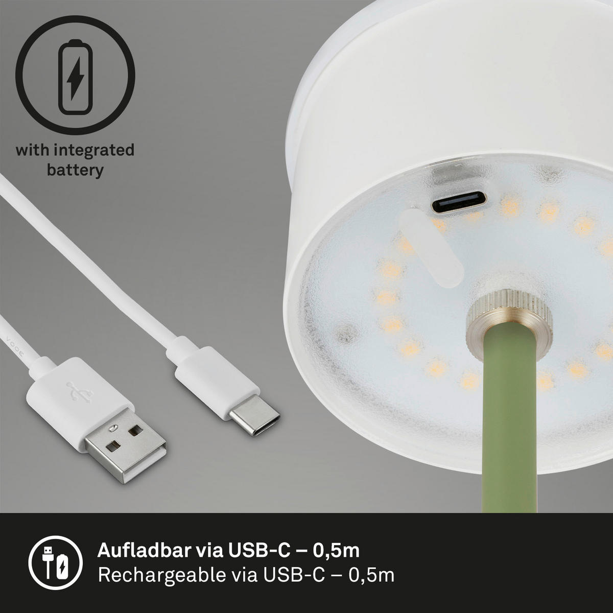 PUNJIVA STONA LAMPA - zelena, Trendi, metal (12/22-38cm)