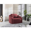 SESSEL in Samt Aubergine  - Aubergine/Schwarz, MODERN, Kunststoff/Textil (116/88/104cm) - Sit & More