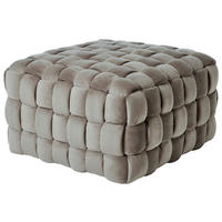 SITZWÜRFEL Samt  - Taupe, MODERN, Textil (78/43/78cm)