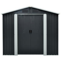 GERÄTEHAUS 236/190/174 cm  - Anthrazit/Weiß, Basics, Metall (236/190/174cm)