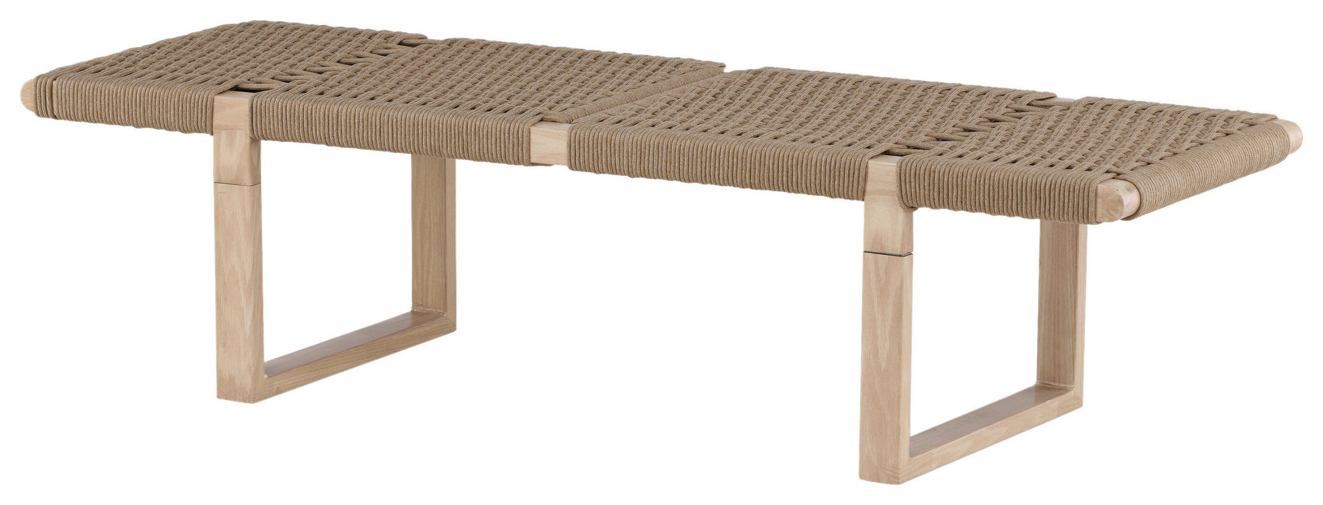 SITTBÄNK i trä, metall ljusbrun  - ljusbrun, Design, metall/trä (140/36/46cm) - Livetastic