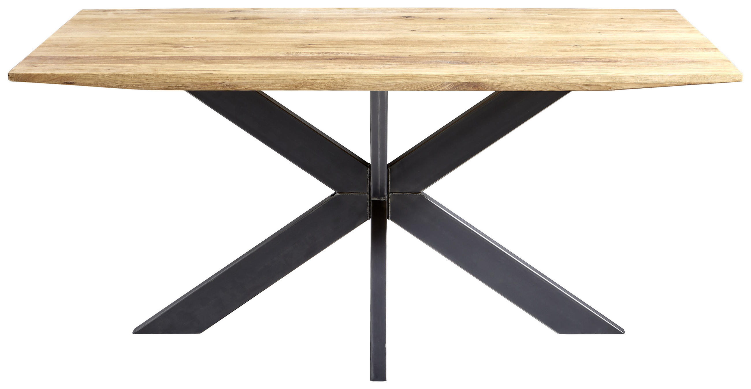 ÉTKEZŐASZTAL - tölgyfa/szürke, Design, fa/fém (160/90/76cm) - Linea Natura