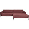 ECKSOFA in Flachgewebe Rot  - Rot/Schwarz, Design, Textil/Metall (285/190cm) - Johann Jakob