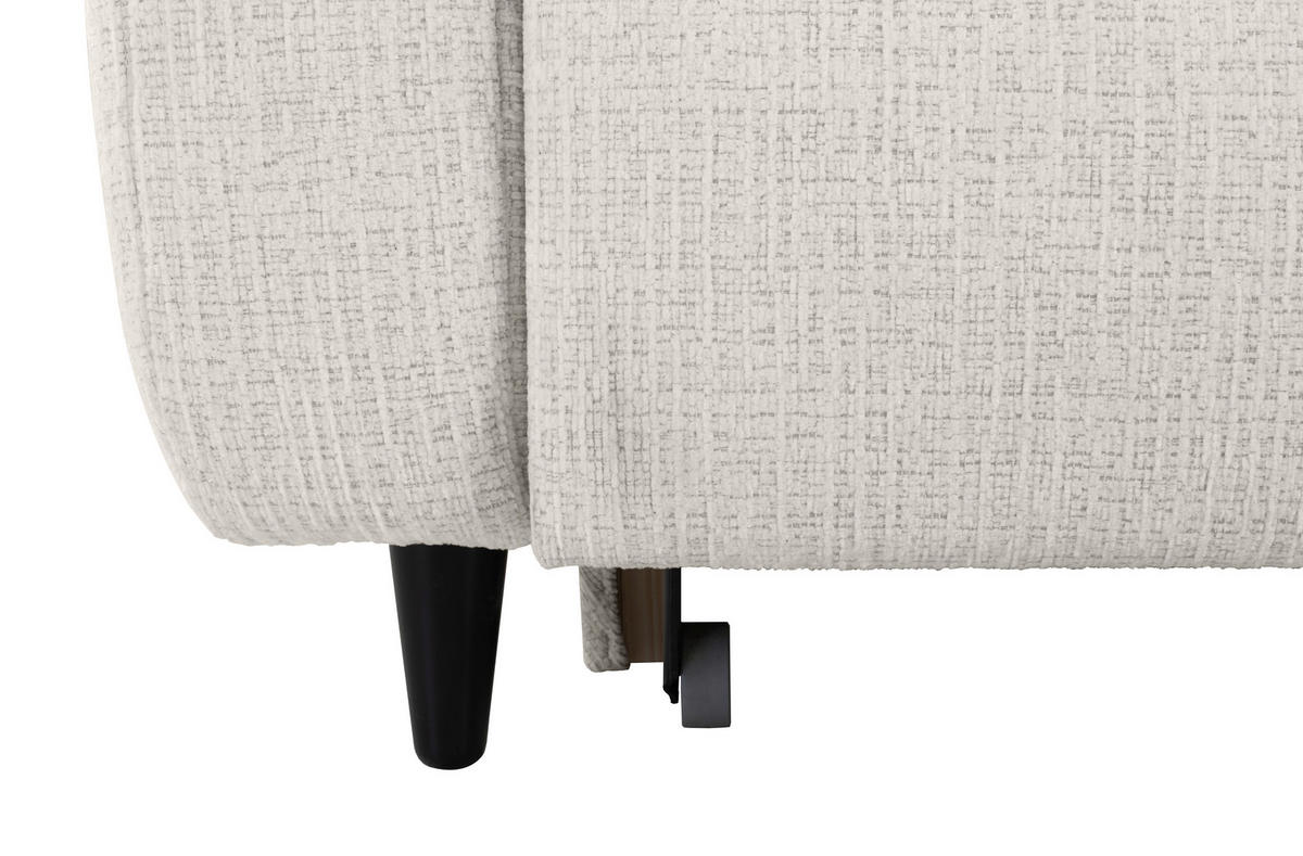 SCHLAFSOFA in Flachgewebe Perlmutt  - Perlmutt/Schwarz, MODERN, Holz/Textil (236/88/101cm) - Stylife