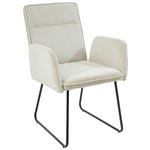 ARMLEHNSTUHL  inklusive Armlehnen Webstoff  - Beige/Schwarz, Design, Textil/Metall (59/87,5/64,5cm) - Carryhome