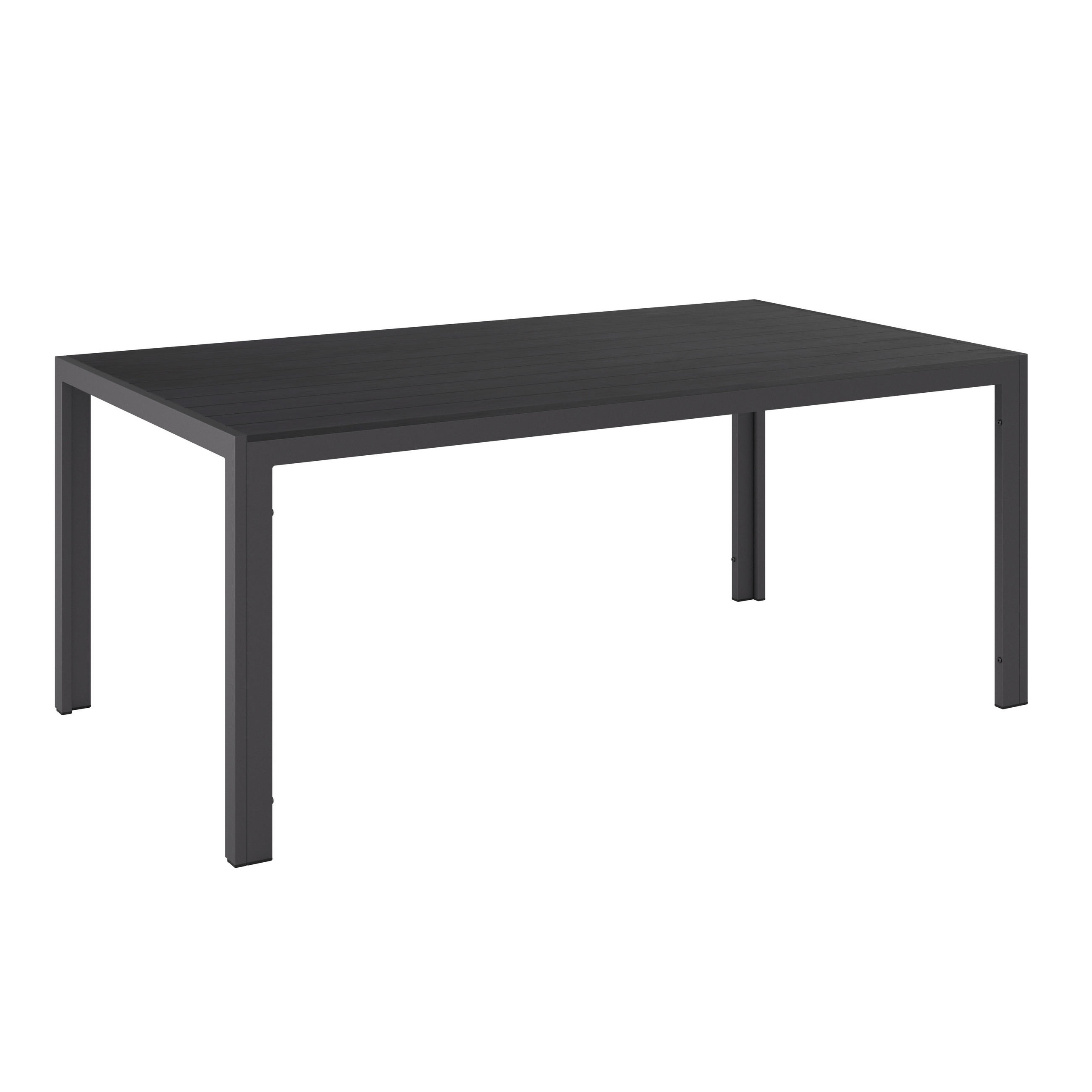KERTI ASZTAL   - fekete, Modern, műanyag/fém (180/74/100cm) - Ambia Garden