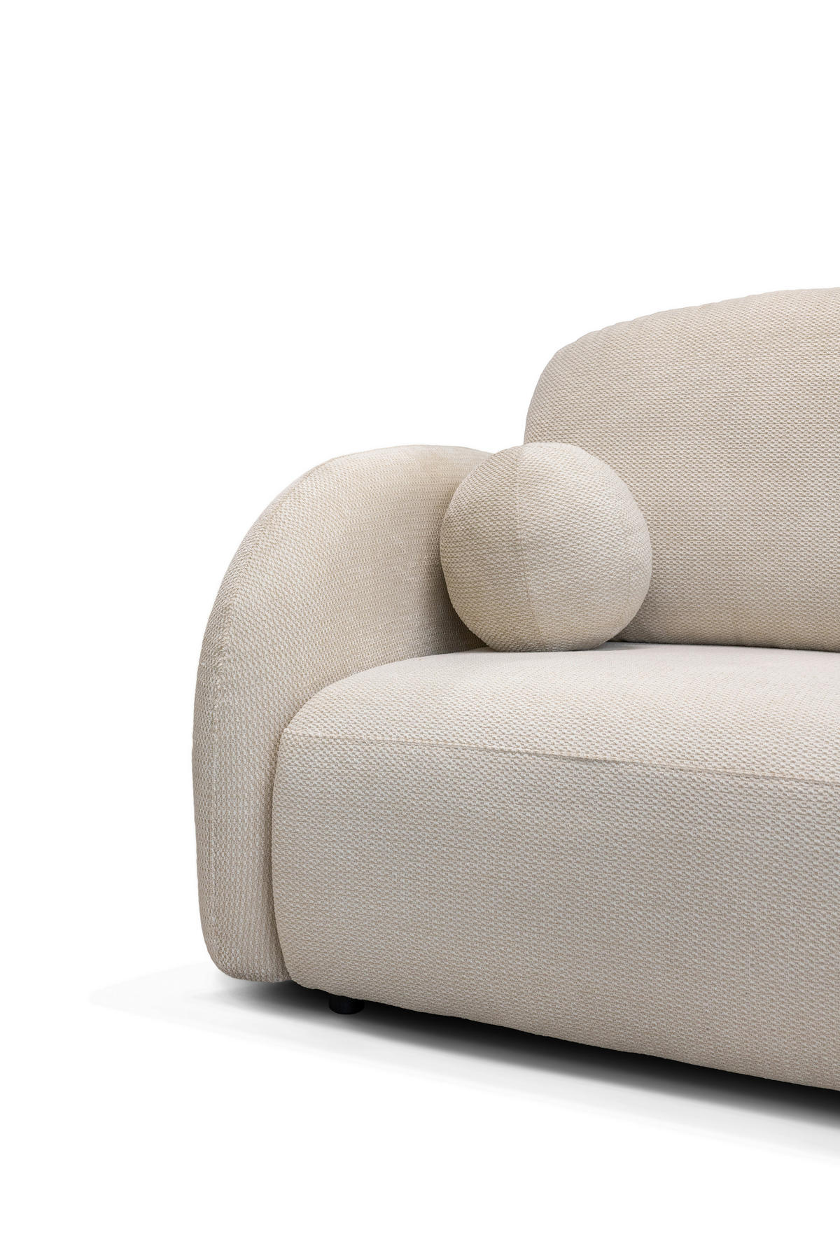 SCHLAFSOFA ROMA  mit Struktur Beige  - Beige/Schwarz, Design, Textil (230/90/105cm) - MID.YOU