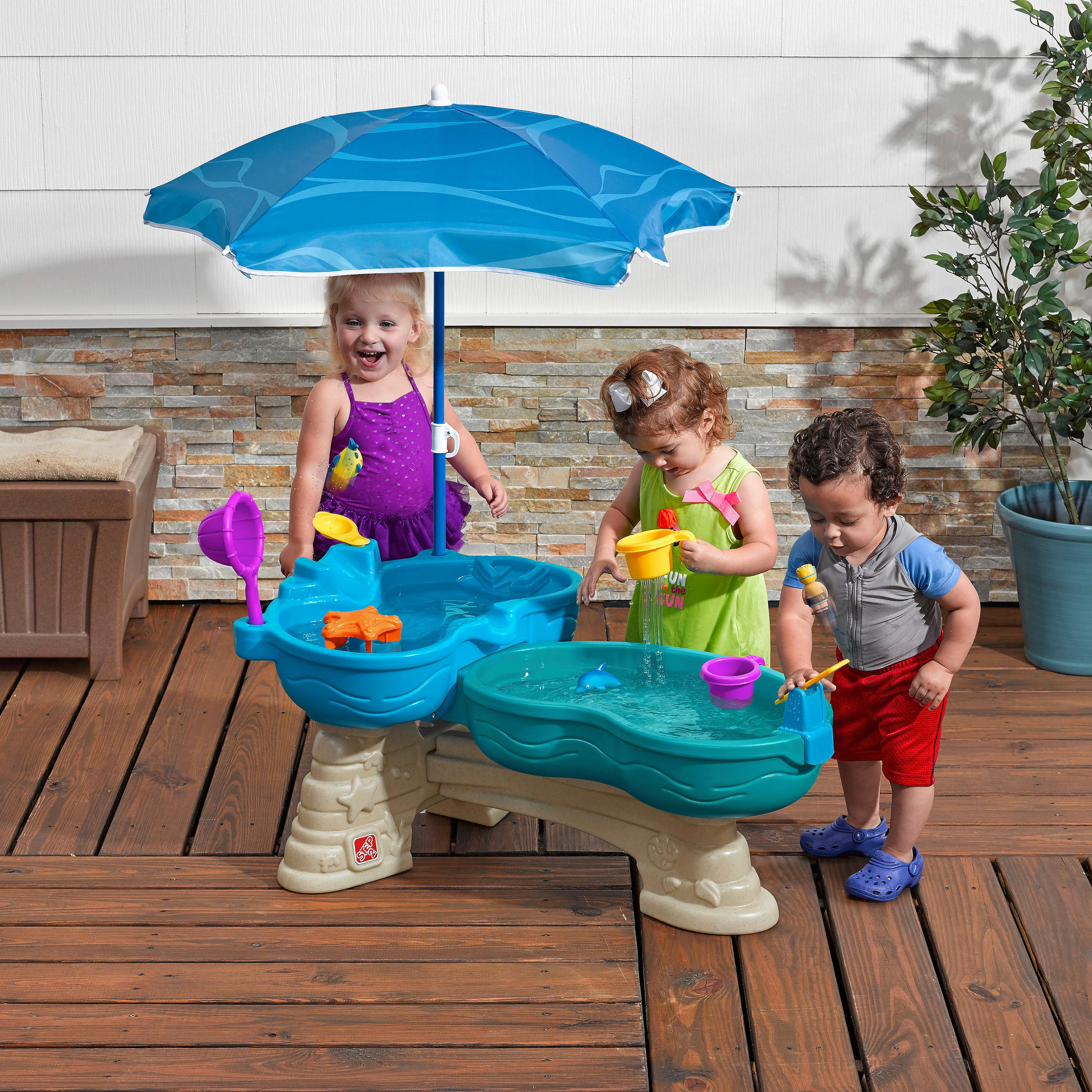 SPIELTISCH SPILL & SPLASH - Blau/Multicolor, Konventionell, Kunststoff (109,9/57,2/63,5cm)