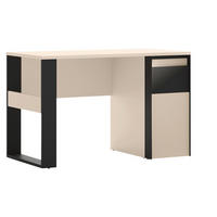 JUGENDSCHREIBTISCH 120/63/76 cm Schwarz, Beige Stauraum  - Beige/Schwarz, Design, Holzwerkstoff (120/63/76cm) - Voleo