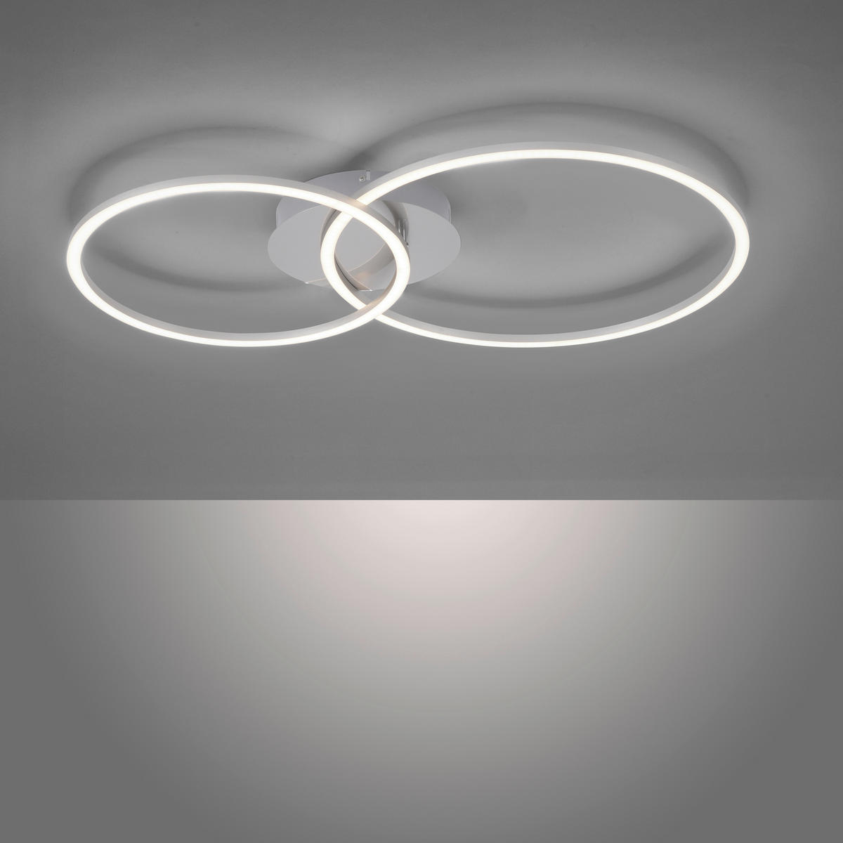 LED-DECKENLEUCHTE 70/44/6,8 cm   - Nickelfarben, Design, Kunststoff/Metall (70/44/6,8cm)