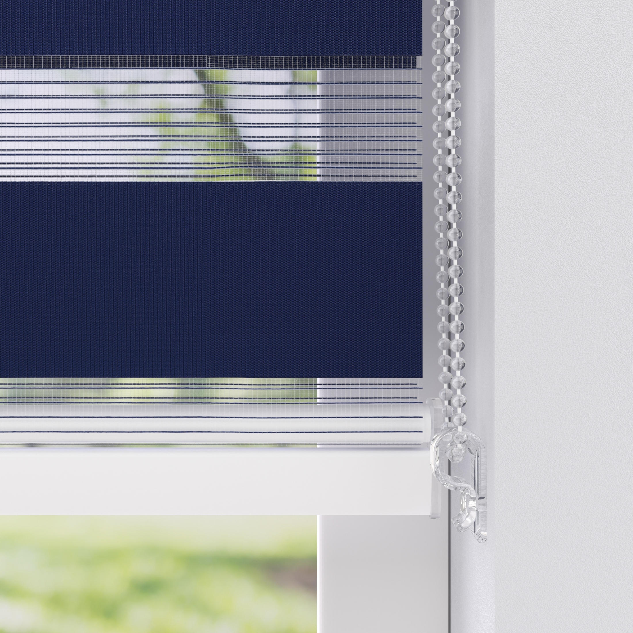 ROLLO  - Blau, Basics, Textil (90/240cm) - MID.YOU