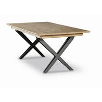 ESSTISCH Wildeiche   - Wildeiche/Schwarz, Natur, Holz (180/90/77cm) - Voglauer