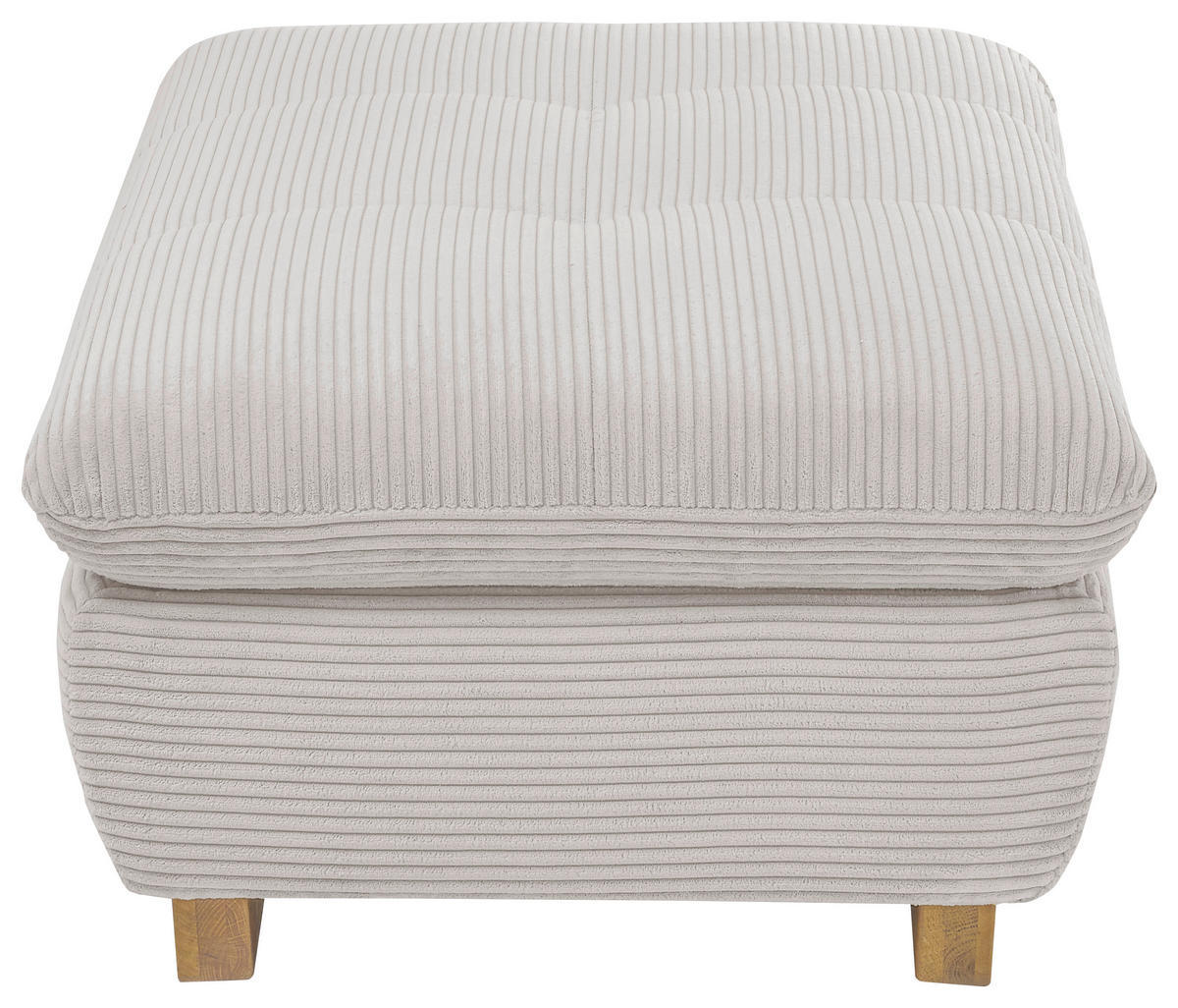 HOCKER Cord Hellgrau  - Eichefarben/Hellgrau, Design, Holz/Textil (106/43/74cm) - SetOne by Musterring