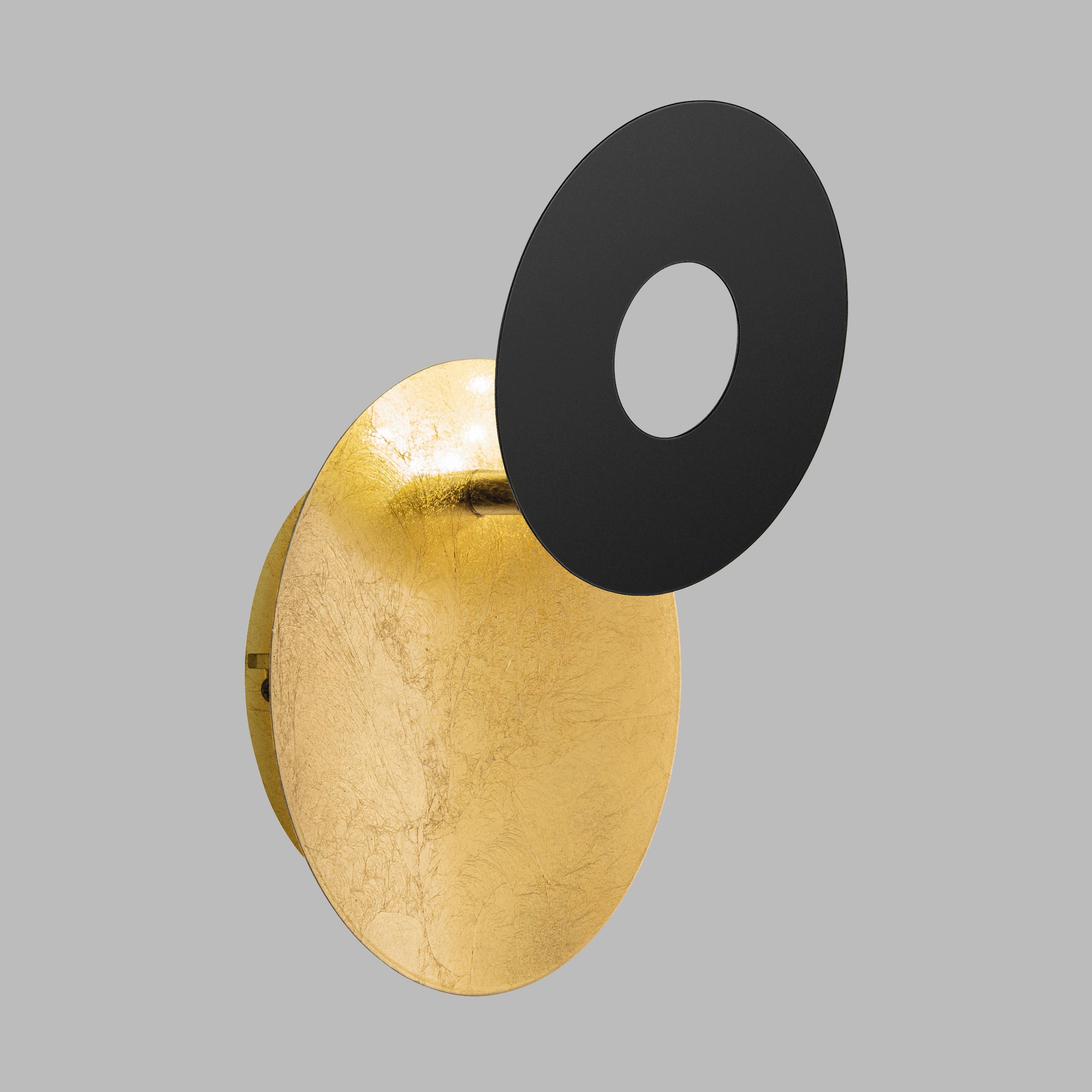 LED-WANDLEUCHTE - Goldfarben/Schwarz, Basics, Metall (18/14/7,3cm) - Fischer & Honsel