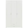 DREHTÜRENSCHRANK  in Weiß  - Alufarben/Weiß, KONVENTIONELL, Holzwerkstoff/Kunststoff (120/196/54cm) - Carryhome