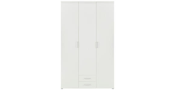 DREHTÜRENSCHRANK in Weiß - Alufarben/Weiß, KONVENTIONELL, Holzwerkstoff/Kunststoff (120/196/54cm) - Carryhome