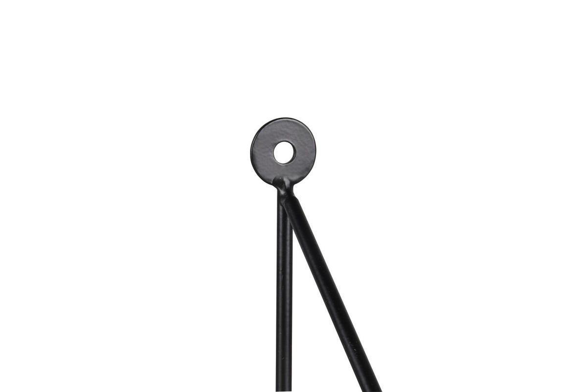 WANDREGALSET 2-teilig Schwarz  - Schwarz, Trend, Holzwerkstoff/Metall (30/13/10cm)