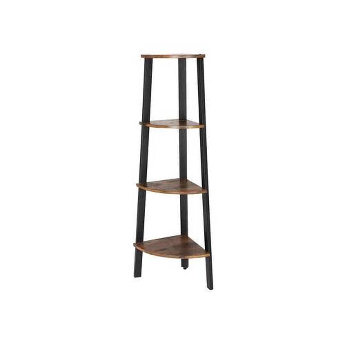 REGÁL, hnedá, čierna, 33,9/124,5/33,9 cm - hnedá/čierna, Basics, kompozitné drevo (33,9/124,5/33,9cm) - Boxxx