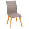 STUHL  in Mikrofaser Holz, Textil  - Eichefarben/Beige, Design, Holz/Textil (45/102/56cm) - Novel