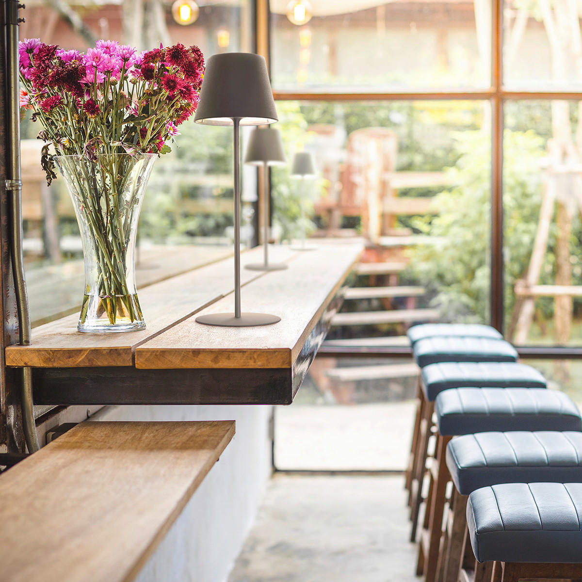 AKKU-TISCHLEUCHTE Cosenza 12/38 cm   - Sandfarben/Weiß, KONVENTIONELL, Metall (12/38cm)