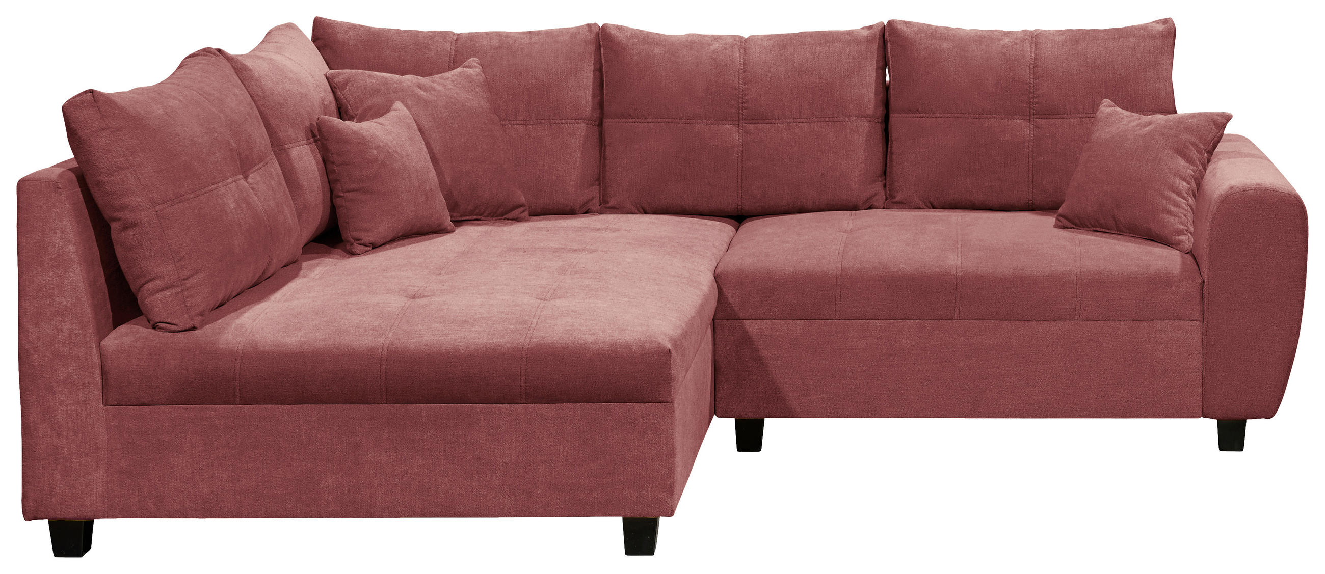 HÖRNSOFFA inkl. pall i mikrovelour bär  - bär/svart, Basics, trämaterial/textil (176/248cm) - MID.YOU