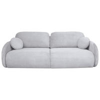 SCHLAFSOFA  mit Liegefunktion, Schlafen auf Sitzhöhe, Rücken echt Chenille Hellgrau  - Hellgrau/Schwarz, KONVENTIONELL, Kunststoff/Textil (222/90/100cm) - Carryhome