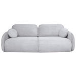 SCHLAFSOFA Chenille Hellgrau  - Hellgrau/Schwarz, KONVENTIONELL, Kunststoff/Textil (222/90/100cm) - Carryhome